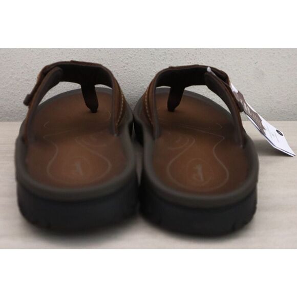 Clarks 261-76987 Men Sz 8M Brown Beeswax Leather Wesley Sun Slip-On Sandals SIB main image 5